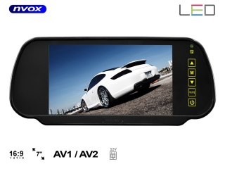 Monitor LCD 7cali w lusterku wstecznym 12V 24V... (NVOX NW701M)