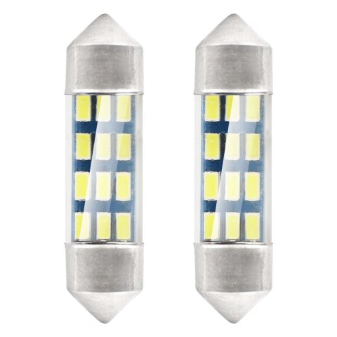 Żarówki led standard 3014 12smd festoon c5w c10w c3w 36mm white 12v