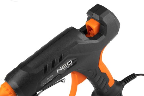 Zestaw: pistolet klejowy 11 mm, 60/100W, 12 wkładów klejowych, 3 ochraniacze palców, etui