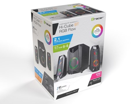 Głośniki TRACER 2.1 Hi-Cube RGB Flow BT