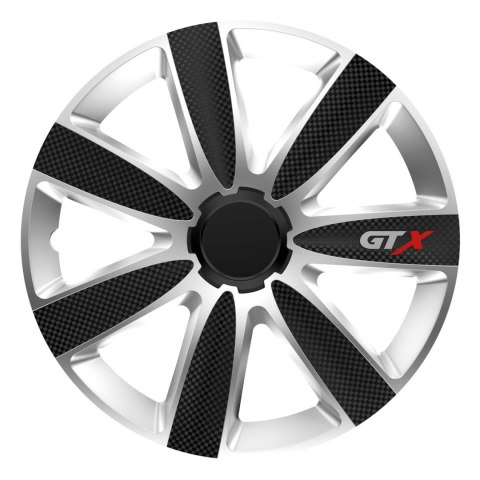Kołpak samochodowy carbon czarno srebrny gtx 15" cali
