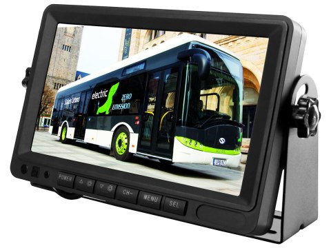 Monitor rejestrator samochodowy lcd 7cali ahd z obsługą 4 bezprzewodowych kamer 12v 24v