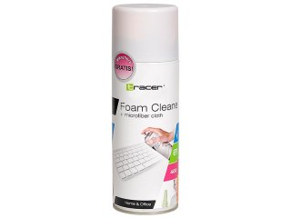 Pianka czyszcząca TRACER Plastic 400 ml + microfibre