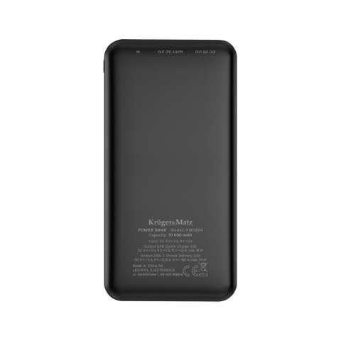 PowerBank Kruger&Matz 10000 mAh Li-pol z funkcją QC oraz PD