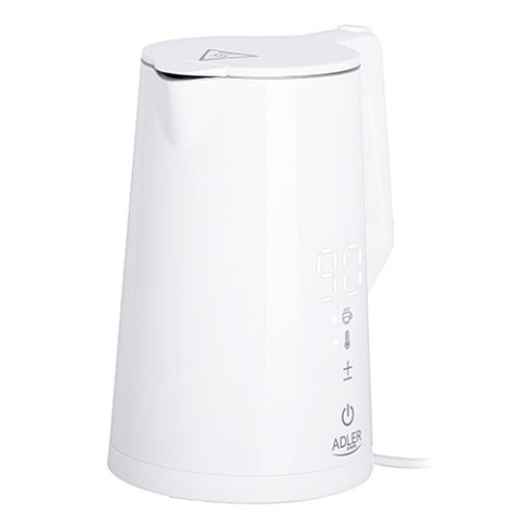AD 1345 white Czajnik metalowy led z regulacją temperatury 1,7l strix