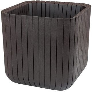 Doniczka Keter Cube Wood Planter S brązowa
