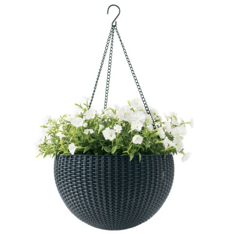 Doniczka wisząca Keter Sphere Planter antracyt
