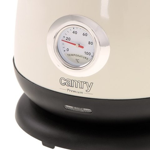 CR 1344 creme Czajnik metalowy z termometrem 1,7l