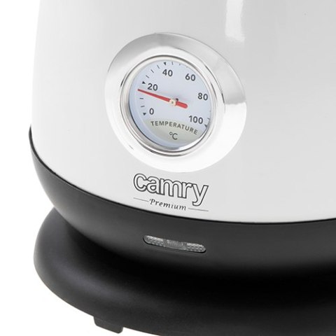 CR 1344 white Czajnik metalowy z termometrem 1,7l