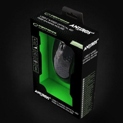 EGM305 Esperanza mysz przewod. gaming led grb 6d opt. usb anteros