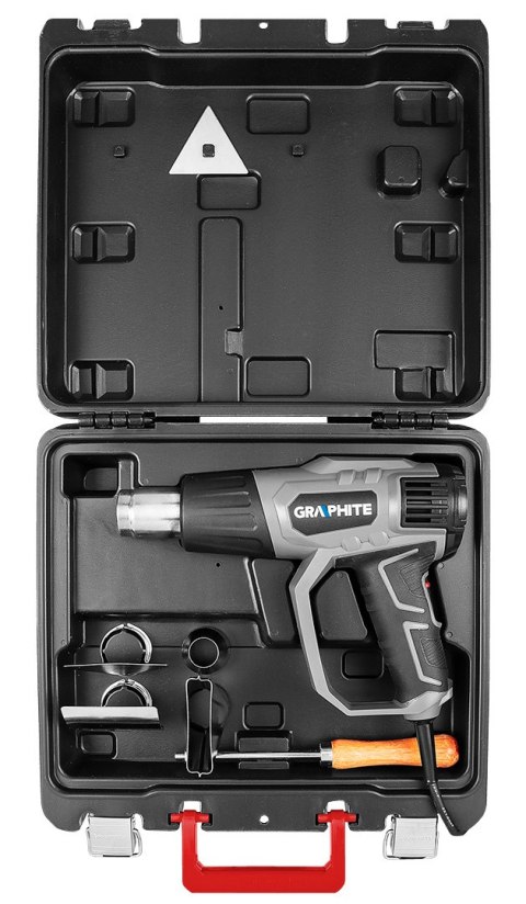 Opalarka 2000W, zakres temperatur:I: 50?C, II: 50-550?C, III: 50-550?C,walizka
