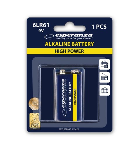 EZB110 Esperanza bateria alkaliczna 6lr61 1szt blister