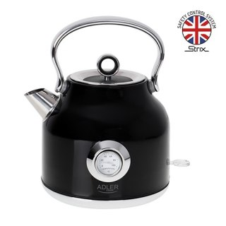 AD 1346 black Czajnik metalowy z termometrem 1,7l strix