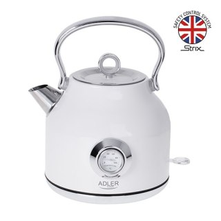 AD 1346 white Czajnik metalowy z termometrem 1,7l strix