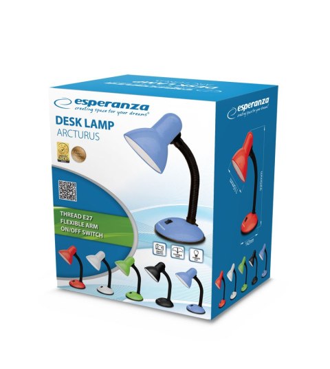 ELD107W Esperanza lampka biurkowa e27 arcturus biała