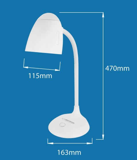 ELD110B Esperanza lampka biurkowa e27 electra niebieska