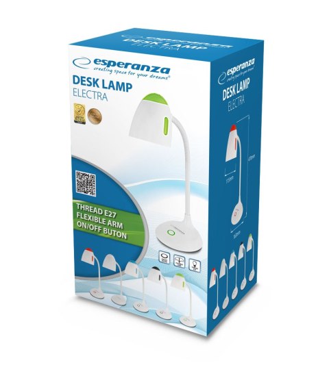 ELD110B Esperanza lampka biurkowa e27 electra niebieska