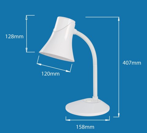 ELD111W Esperanza lampka biurkowa e27 polaris biała