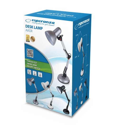 ELD112K Esperanza lampka biurkowa e27 avior czarna