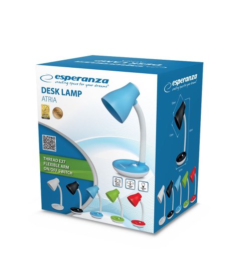 ELD114G Esperanza lampka biurkowa e27 atria zielona
