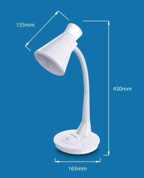 ELD115W Esperanza lampka biurkowa e27 diadem biała