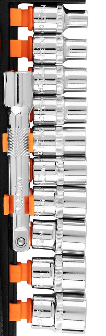 Klucze nasadowe 1/2", zestaw 12 szt.