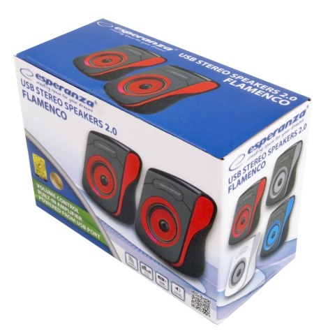 EP140KR Esperanza głośniki 2.0 usb flamenco czarno-czerwone