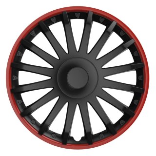 Kołpak samochodowy czarny crystal 15" cali black&red (czarny z czerwoną obwódką)