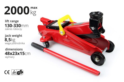 Podnośnik hydrauliczny typu żaba 2000 kg 2t amio-01035