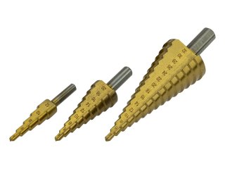 67-052# Wiertła stożkowe stopniowe hss 3-20 3szt