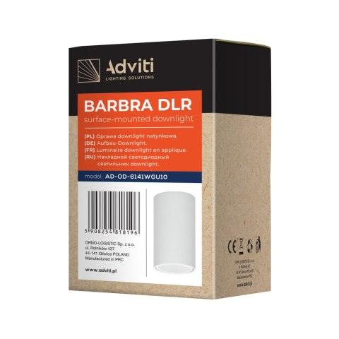 BARBRA DLR GU10 downlight max 7W, IP20, okrągły, biały, aluminium