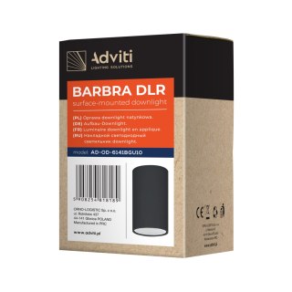 BARBRA DLR GU10 downlight max 7W, IP20, okrągły, czarny, aluminium