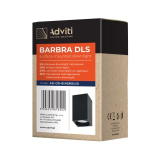 BARBRA DLS GU10 downlight max 7W, IP20, kwadrat, czarny, aluminium