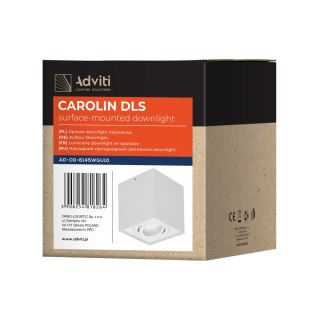 CAROLIN DLS GU10 downlight max 7W, IP20, kwadrat, biały