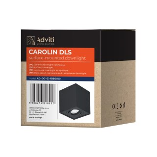 CAROLIN DLS GU10 downlight max 7W, IP20, kwadrat, czarny