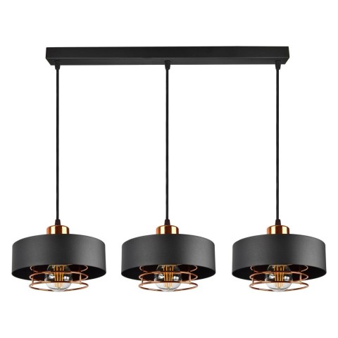 CHIRO lampa wisząca, moc max. 3x60W, E27, czarna