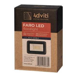 FARO LED naświetlacz 20W, 1600lm, IP65, 4000K, aluminium + szkło