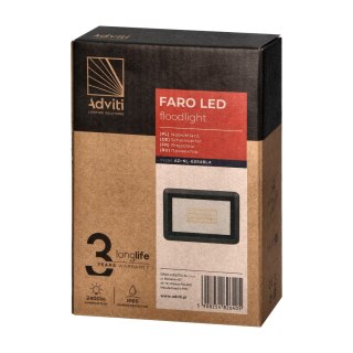 FARO LED naświetlacz 30W, 2400lm, IP65, 4000K, aluminium + szkło