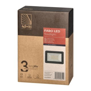 FARO LED naświetlacz 50W, 4000lm, IP65, 4000K, aluminium + szkło
