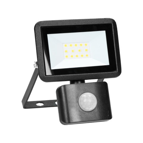 FARO S LED naświetlacz z PIR 10W, 800lm, IP44, 4000K, aluminium + szkło