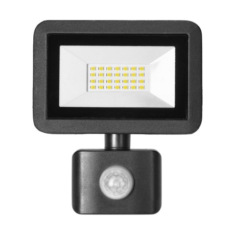 FARO S LED naświetlacz z PIR 20W, 1600lm, IP44, 4000K, aluminium + szkło