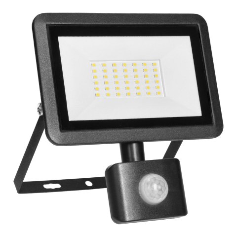 FARO S LED naświetlacz z PIR 30W, 2400lm, IP44, 4000K, aluminium + szkło