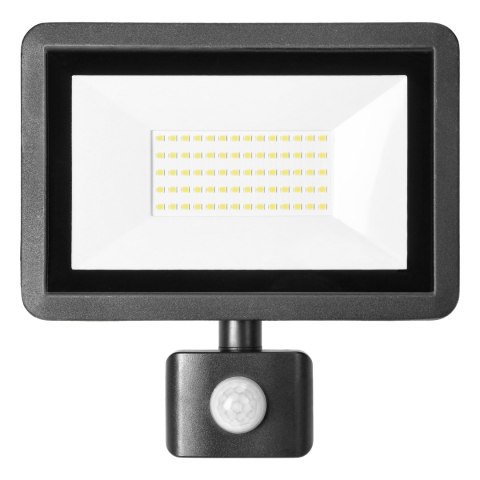 FARO S LED naświetlacz z PIR 50W, 4000lm, IP44, 4000K, aluminium + szkło