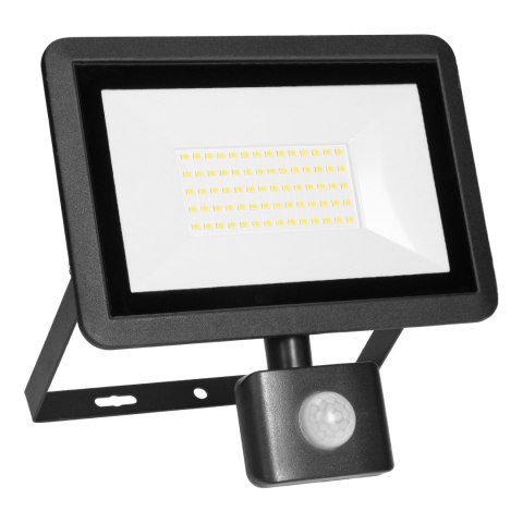 FARO S LED naświetlacz z PIR 50W, 4000lm, IP44, 4000K, aluminium + szkło