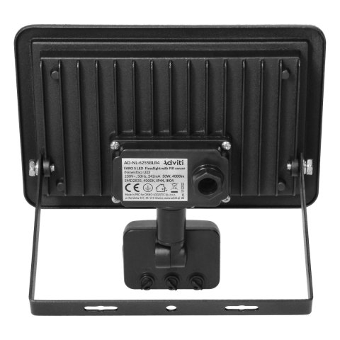 FARO S LED naświetlacz z PIR 50W, 4000lm, IP44, 4000K, aluminium + szkło