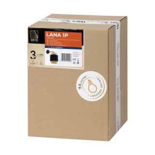 LANA 1P, kinkiet, E27 max. 60W, czarny
