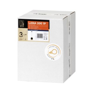 LANA 200 1P, lampa wisząca, E27 max.60W, czarna