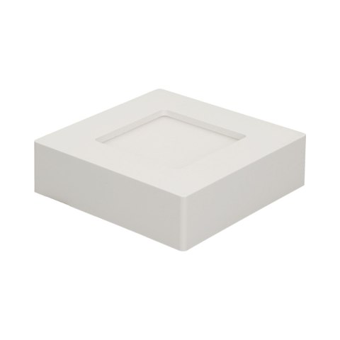 LETI LED 9W, oprawa downlight, natynkowa, kwadratowa, 530lm, 3000K, biała, wbudowany zasilacz LED
