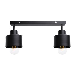 LISA oprawa ścienno-sufitowa, moc max. 2x60W, E27, czarna, listwa