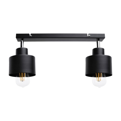 LISA oprawa ścienno-sufitowa, moc max. 2x60W, E27, czarna, listwa